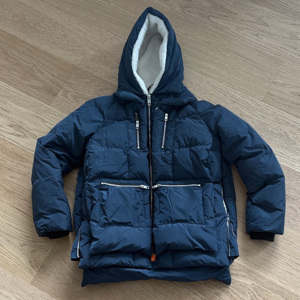 OLAY Dark Blue Kids Puffer Jacket size 11/12